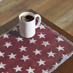 April & Olive - Multi Star Red Runner 13X48 - Table Runners