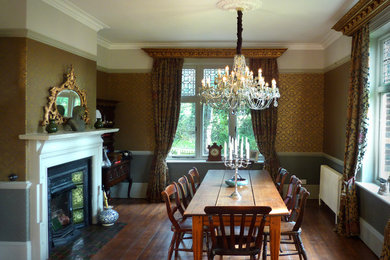 Photo of a large victorian dining room in Buckinghamshire.