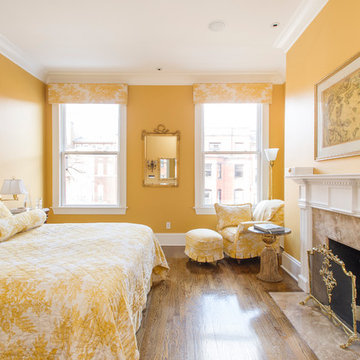 Warm and cheerful toile Master Bedroom
