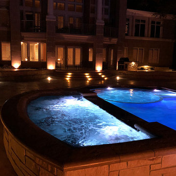 Linden Estates Travertine Poolscape