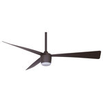Star Fans - Star 7, DC motor, LED light, Remote Control Ceiling Fan, Oil Rubbed Bronze - The Star 7 is a modern 52” three blade fan with new technology. It has a DC motor, Led light (strong 4000k) and remote control. It provides a lot of air with only 68 watts. It is available in three finishes: White, space grey and oil rubbed bronze. The fan comes with a light kit and can be installed without it.