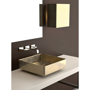 Pert Luxe Vessel Sink, Gold Leaf