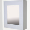 Wall Mount Mirrored Medicine Cabinet, Light Gray