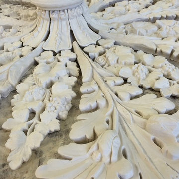 Restoration of a large Victorian ceiling rose.