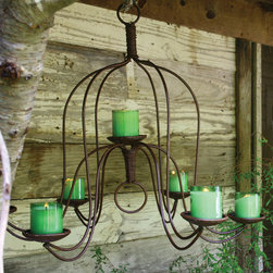 Large Iron Chandelier - Outdoor Hanging Lights