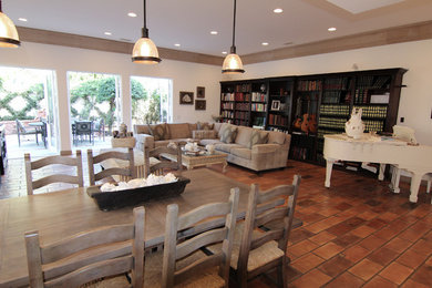 Inspiration for a mediterranean living room remodel in Orange County
