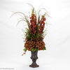 Fall Layered Hydrangea and Delphinium Silk Floral Arrangement