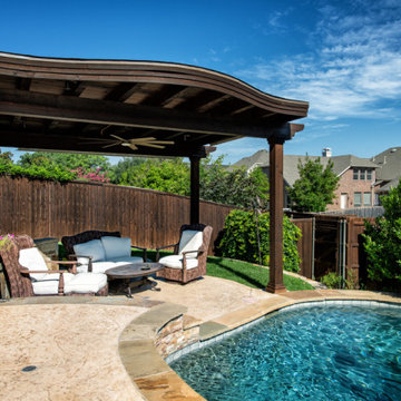 Custom Multi-Level AZEK® Deck with Stone Pool Deck & Sun Deck