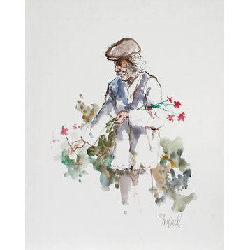Man Picking Flowers- Richard Shepard