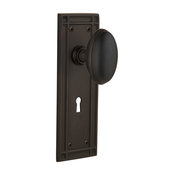 Mission Plate With Homestead Knob, Oil-Rubbed Bronze