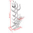 vidaXL Flame Shaped Aluminium Wine Rack, 9-Bottle