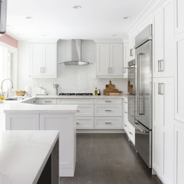 Transitional Kitchen with Coastal Hamptons Style