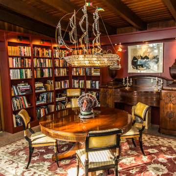 Old World Library and Dining Room