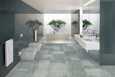 Bathroom - modern bathroom idea in Austin