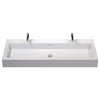 Badeloft Stone Resin Wall-mounted Sink, Matte White, Extra Extra Large