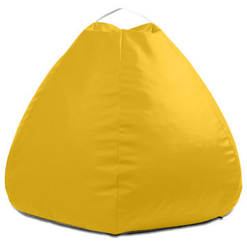 Jaxx Gumdrop Commercial Grade Bean Bag, Large -Premium Vinyl - Yellow