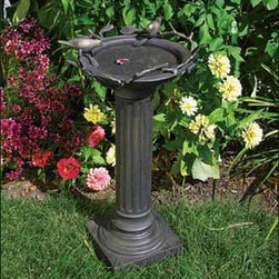 Roman Birdbath with Birds - Bird Baths