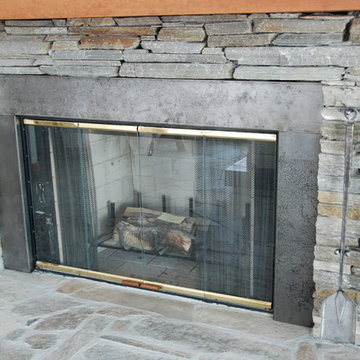 The Etched Steel Fireplace Surround