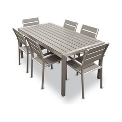 50 Most Por Contemporary Patio Furniture Outdoor For Outdoor Aluminum Resin 7 Piece Dining Table And Chairs Set Contemporary Patio Furniture