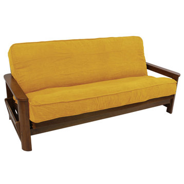 Solid Microsuede 8 to 9" Full Futon Cover, Lemon