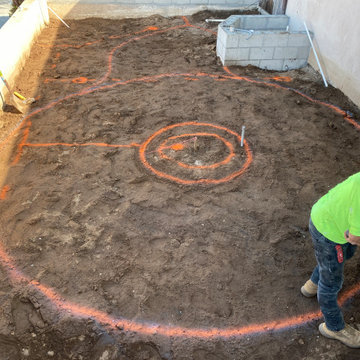Fire Pit Layout and Flagstone Patio in Crown Point
