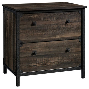 Sauder Steel River Engineered Wood Lateral File Cabinet in Carbon Oak Finish