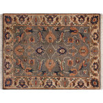 Bareens Designer Rugs - Classic Ziegler Stclair Grey Ivory Hand-Knotted Wool Rug - 2'1'' x 2'11'' - Enhance the ambiance of your home with this magnificent Persian-influenced Turkish hand-knotted rug made by skilled artisans capable of creating the most exceptional vegetable dyes and hand-spun wool. This exquisite handmade rug is a one-of-a-kind Peshawar Kafkaz, otherwise identified as Chobi, Chobi Peshawar, Oushak, or Ziegler rug. These handmade rugs are crafted in Pakistan utilizing superior-quality wool imported from Australia, New Zealand, and Korea in two types of weaves: the Persian weave and the Mori weave. This rug is meticulously crafted by hand using the finest natural vegetable dyes extracted from local plants. The artisans use a blend of hand-spun local and fine merino wool, resulting in a rug with a compelling texture, higher lanolin content, and longer staple. The artisans occasionally incorporate natural or artificial silk into the pile to enhance specific motifs. The finished product is an awe-inspiring execution of flawless design and an understated palette that exudes elegance.