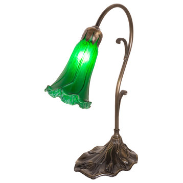 15 High Green Pond Lily Mini Lamp
