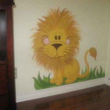 Baby lion mural