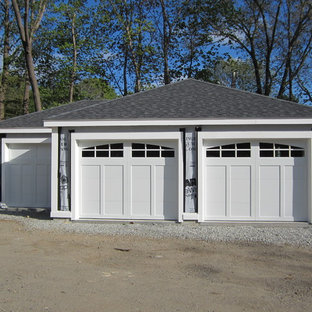 Design ideas for a modern detached double carport in Boston.