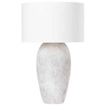 Zeke One Light Table Lamp in Ceramic Weathered Grey