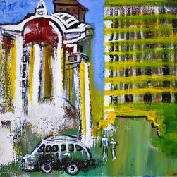 Small Green Car, Danita Clark - Paintings