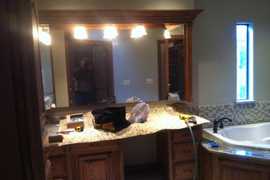 Small elegant master bathroom photo in Oklahoma City