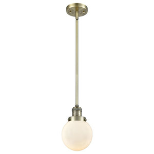 Innovations 201C-BB-G181-LED 1 Light Vintage Dimmable LED Mini Pendant Brushed Brass
