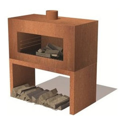 Corten Steel Standing Enok Burner - Chimineas
