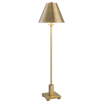 1 Light Buffet Lamp-36.5 Inches Tall and 10 Inches Wide-Brushed Brass Finish