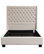 Park Avenue Linen Tufted Bed With Vintage Wing, Desert Sand, Eastern King