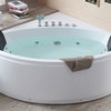 5' Rounded Modern Double Seat Corner Whirlpool Bath Tub With Fixtures