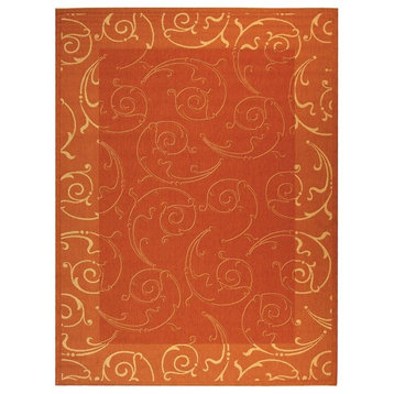Courtyard Red/Brown Area Rug CY2665-3202 - 6'7" x 6'7" Round