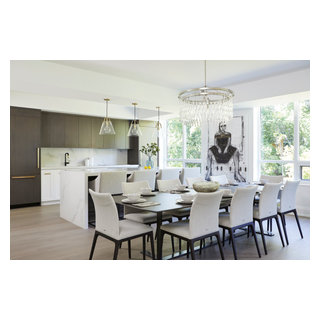 View of Modern Elegence in Light Filled Penthouse - Contemporary - Kitchen ...