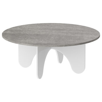 LIDA Coffee Table, Grey Stone/White