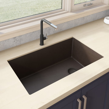 Ruvati 31" Undermount Granite Composite Kitchen Sink, RVG2033ES