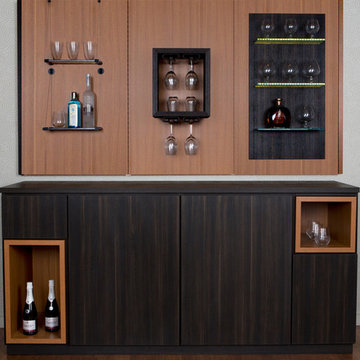 Contrasting Contemporary Home Wine Bar