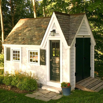Playhouse 8 x 12 ~ Vermont quarried slate roof, electrical package custom door &