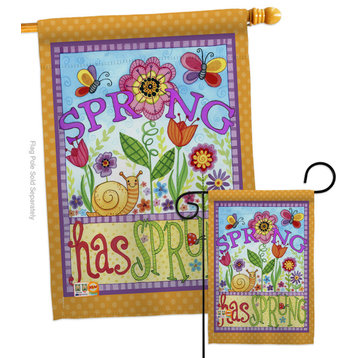 Bugs Spring Spring Floral Flags Set