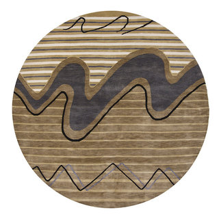 Chandra Aadi Aad1333 Rug, Grey/Black/Ivory/Brown, 7'8