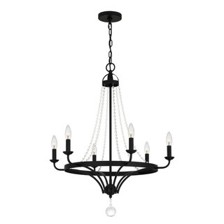 Adelaide 6-Light Chandelier in Matte Black - Transitional