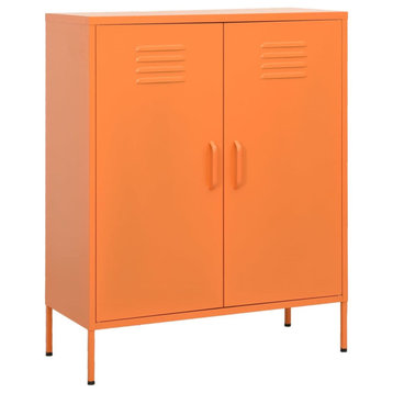 Vidaxl Storage Cabinet Orange 31.5"x13.8"x40" Steel