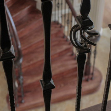 Project #13 | Curved Custom Wrought Iron Staircase