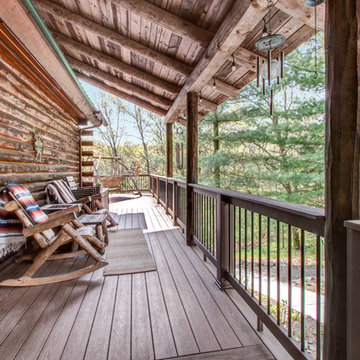 Composite Deck on Rustic House